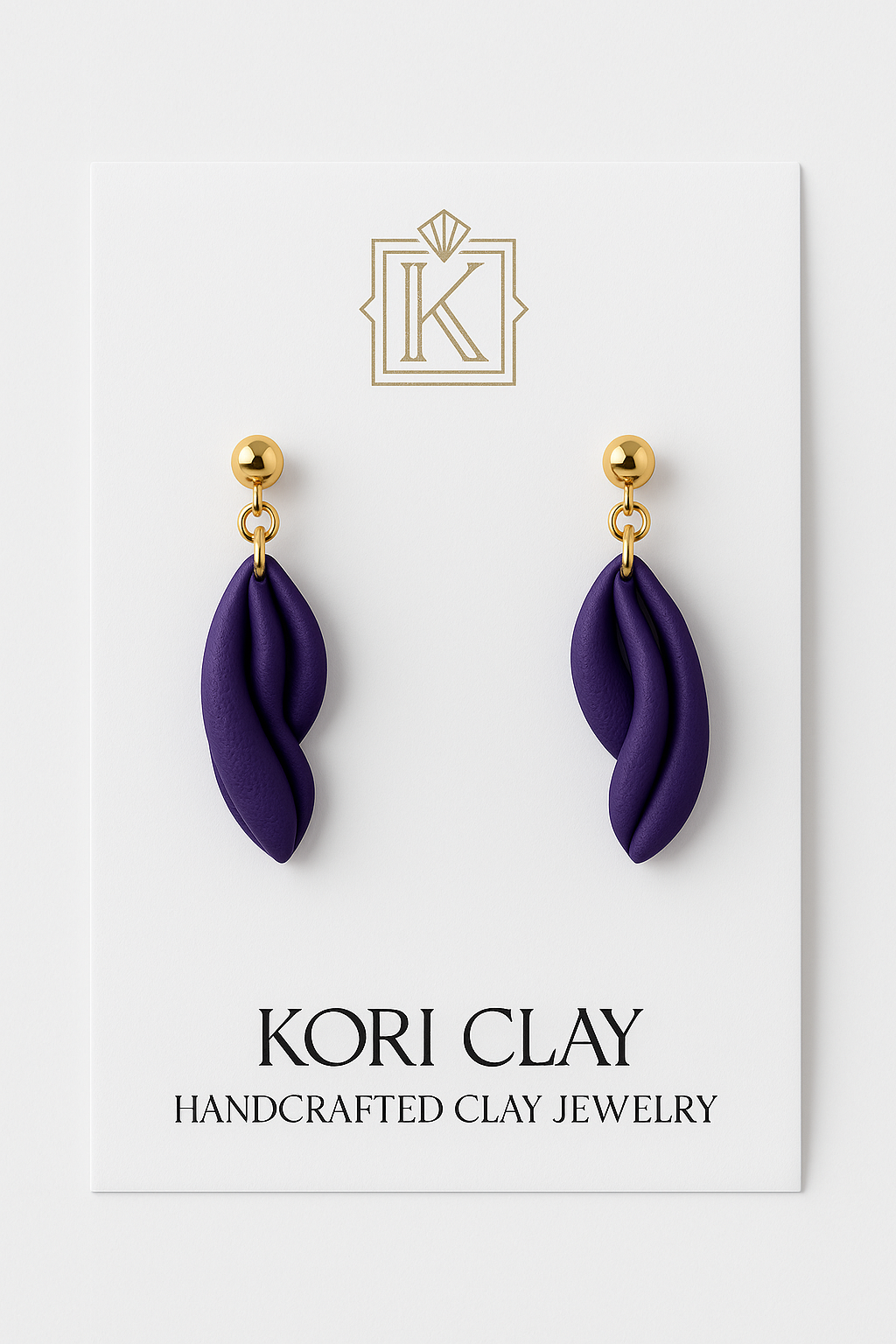 Twist Petal Earrings – Handcrafted Clay Elegance
