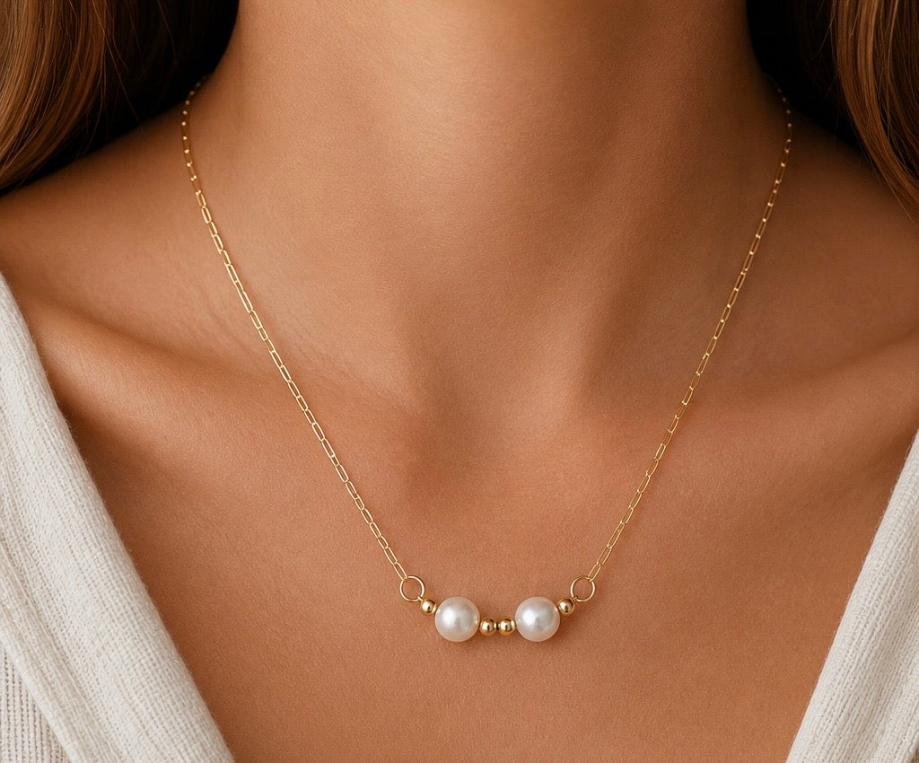 Luna & Lumi Complete Pearl Layering Set, Freshwater Pearl Necklace, Earrings, Bracelet, Stacked Pearl Necklaces