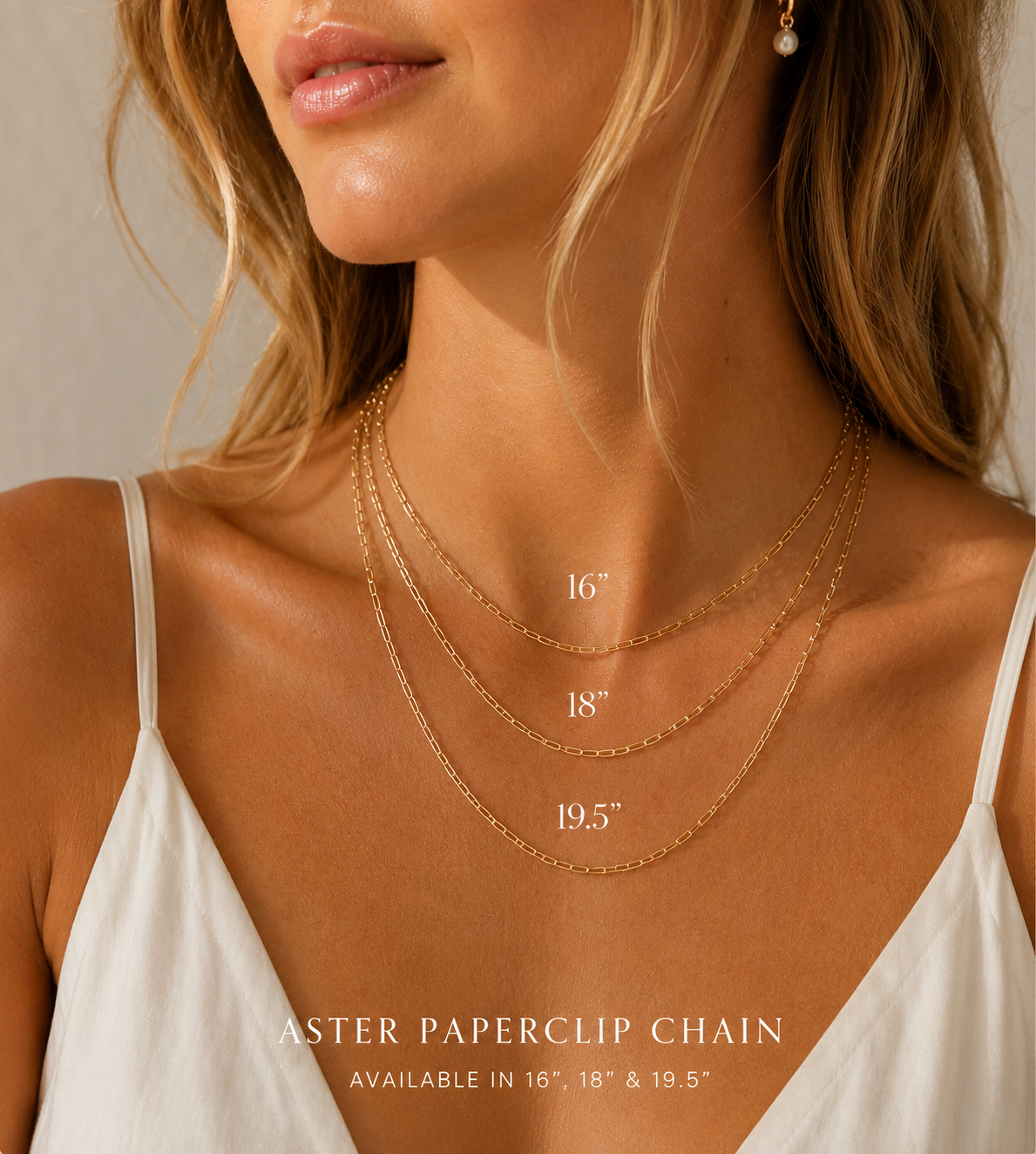 Delicate Aster Paperclip Gold Filled Chain Necklace