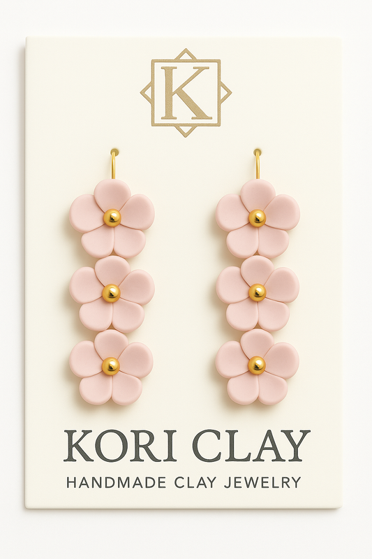 Blush Blossom Statement Earrings