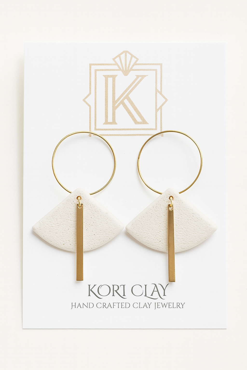 Minimalist Fan Hoop Earrings