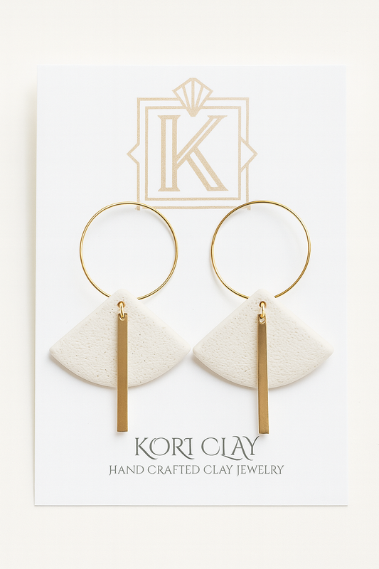 Minimalist Fan Hoop Earrings