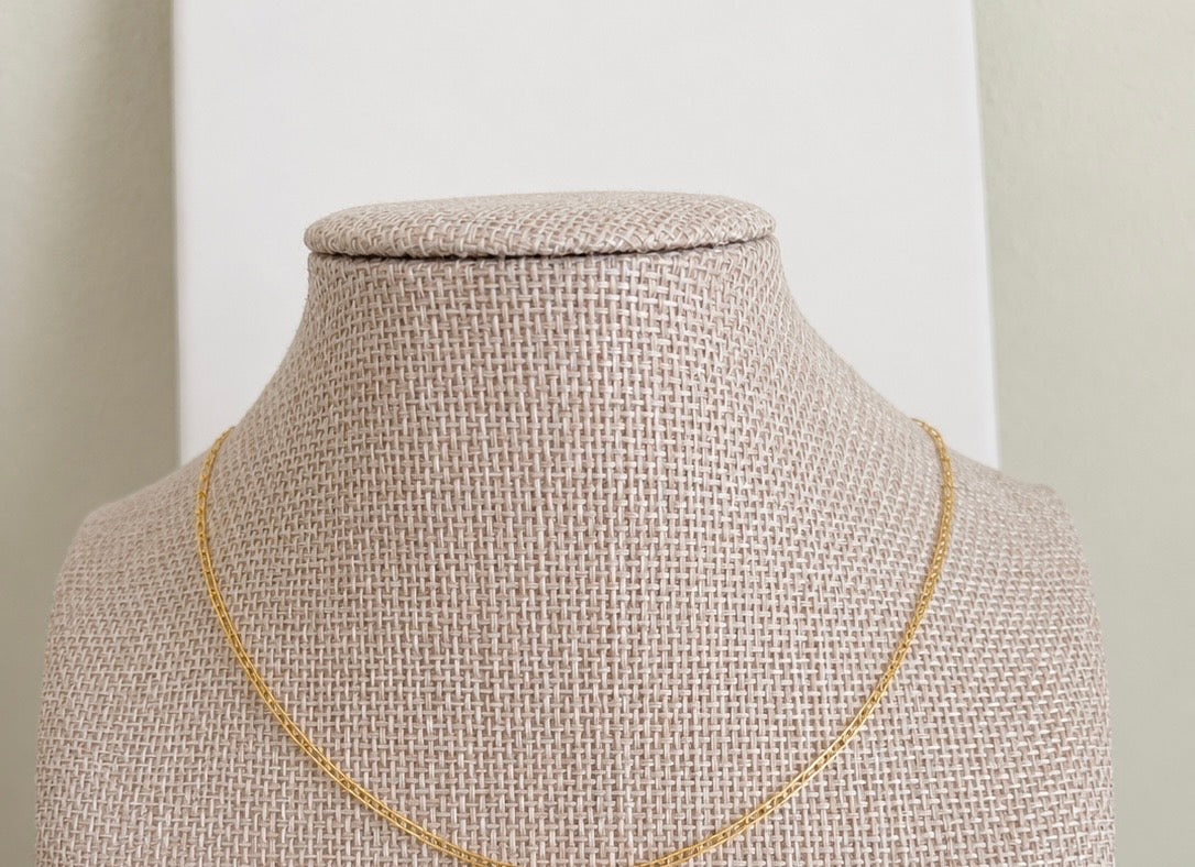 Delicate Aster Paperclip Gold Filled Chain Necklace