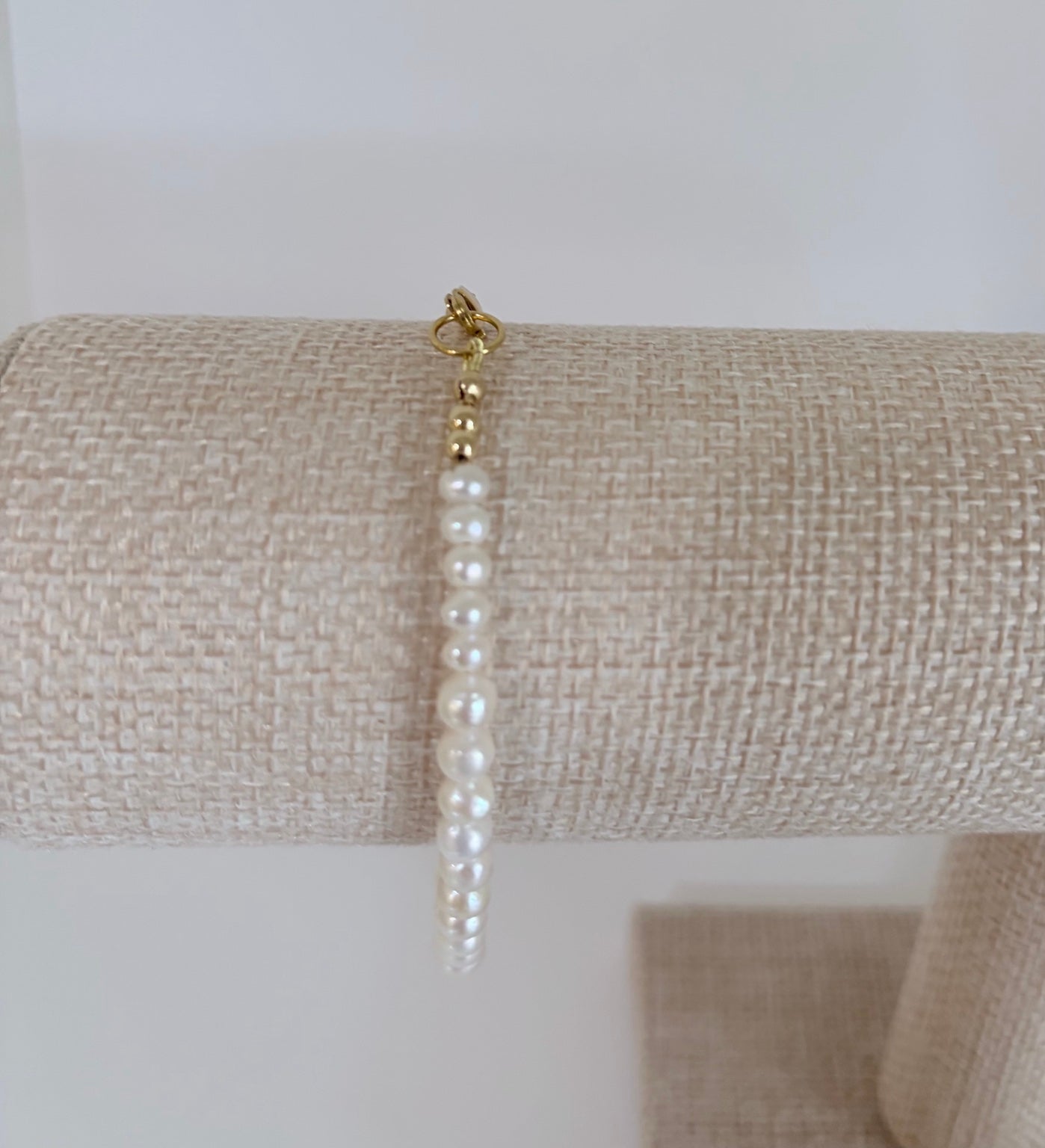 Selene Freshwater Round Pearl & Gold Filled Bracelet