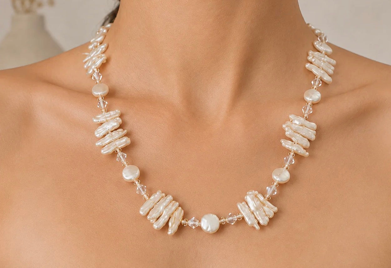 One of a Kind Freshwater Pearl Statement Necklace