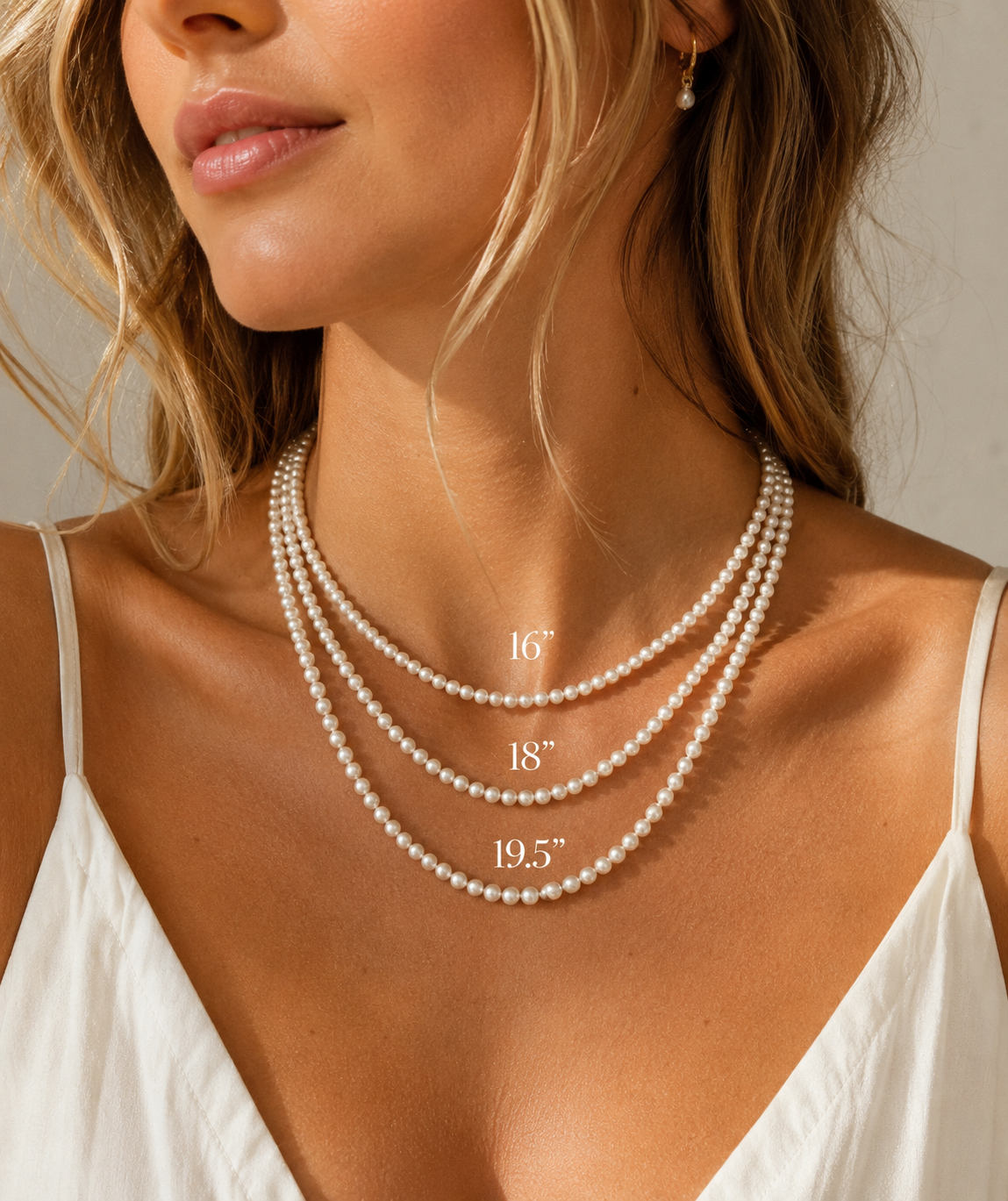 Selene AAA Grade Freshwater Pearl Layered Necklaces, Gold-Filled